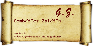 Gombócz Zalán névjegykártya